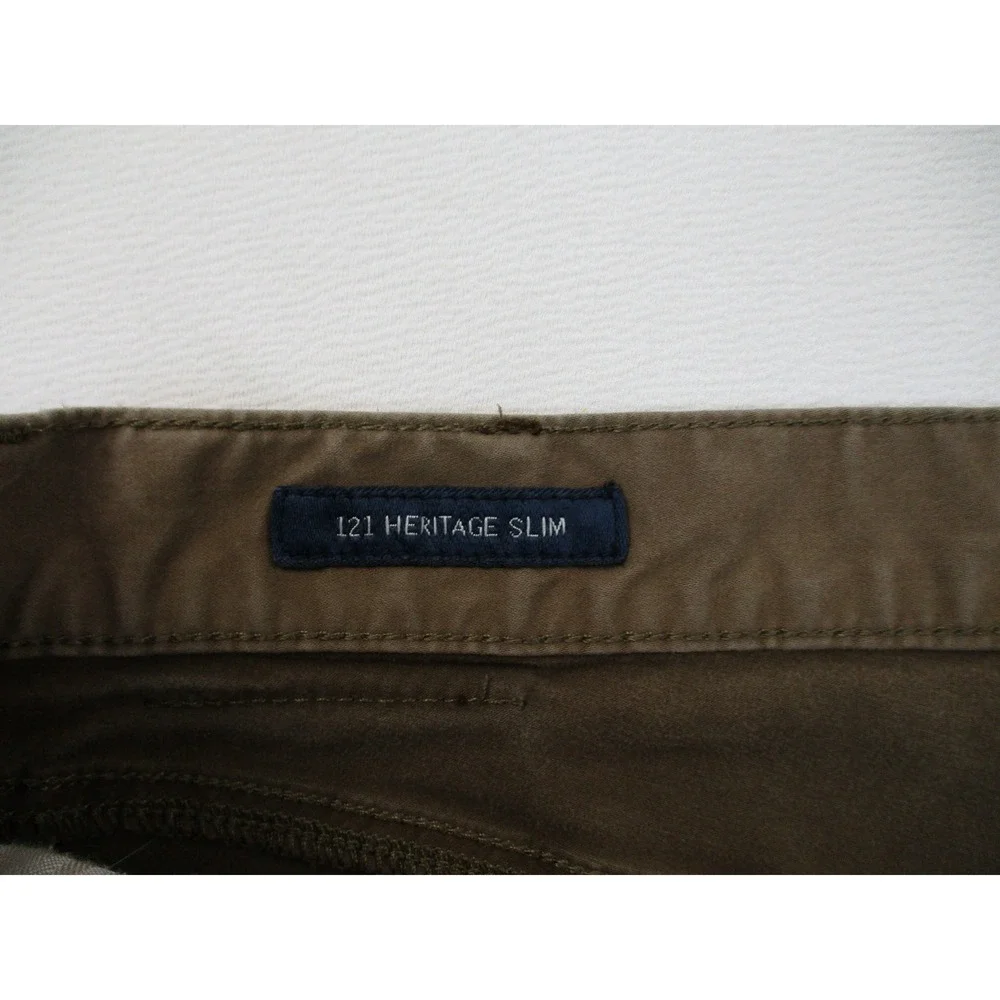 Lucky Brand 121 Heritage Slim Pants Mens 38x34 Brown Stretch Chino Casual
